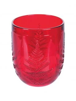 Villa D'Este Home Tivoli Wassergläser Aspen in Rot mit Strukturmuster, 6 Stück, Ø 8 x H 10 cm, 250 ml -Küche Geschäft Wasserglaser Aspen in Rot mit Strukturmuster 6 Stuck 4