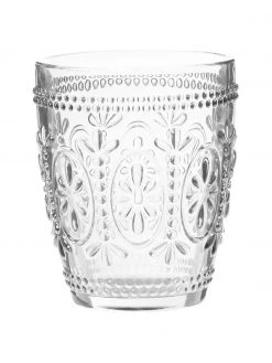 Cote Table Wassergläser Chambord mit Blumen-Relief, 6 Stück, Ø 8 x H 10 cm, 250 ml