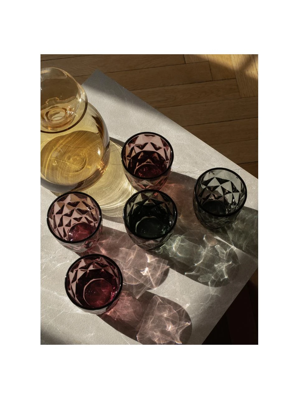 Wassergläser Colorado mit Strukturmuster, 4 Stück, Glas, Blau, Transparent, Ø 8 x H 10 cm, 260 ml Westwing Collection Wassergläser Colorado mit Strukturmuster, 4 Stück, Ø 8 x H 10 cm, 260 ml -Küche Geschäft Wasserglaser Colorado mit Strukturmuster 4 Stuck 4