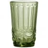 Bloomingville Wassergl&auml;ser Florie in Gr&uuml;n im Landhausstil, 4 St&uuml;ck, Ø 8 x H 13 cm, 350 ml