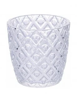 Villa D'Este Home Tivoli Wassergläser Geometry mit Strukturmuster, 6er-Set, Ø 9 x H 9 cm, 380 ml -Küche Geschäft Wasserglaser Geometry mit Strukturmuster 6er Set 3