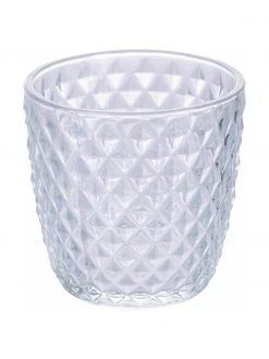 Villa D'Este Home Tivoli Wassergläser Geometry mit Strukturmuster, 6er-Set, Ø 9 x H 9 cm, 380 ml -Küche Geschäft Wasserglaser Geometry mit Strukturmuster 6er Set 4