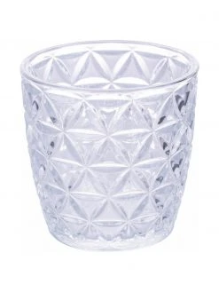 Villa D'Este Home Tivoli Wassergläser Geometry mit Strukturmuster, 6er-Set, Ø 9 x H 9 cm, 380 ml -Küche Geschäft Wasserglaser Geometry mit Strukturmuster 6er Set 5