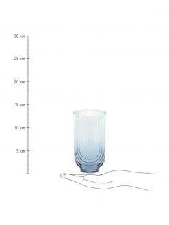 Jotex Wassergl&auml;ser Imani mit Farbverlauf in Blau/Transparent, 4 St&uuml;ck, Ø 8 x H 14 cm, 450 ml -Küche Geschäft Wasserglaser Imani mit Farbverlauf in BlauTransparent 4 Stuck 2