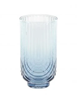 Jotex Wassergläser Imani mit Farbverlauf in Blau/Transparent, 4 Stück, Ø 8 x H 14 cm, 450 ml