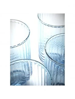 Jotex Wassergl&auml;ser Imani mit Farbverlauf in Blau/Transparent, 4 St&uuml;ck, Ø 8 x H 14 cm, 450 ml -Küche Geschäft Wasserglaser Imani mit Farbverlauf in BlauTransparent 4 Stuck 4