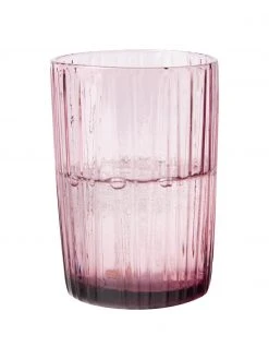 Bitz Wassergl&auml;ser Kusintha in Rosa mit Rillenrelief, 4 St&uuml;ck, Ø 7 x H 10 cmNur noch 1 Artikel verfügbar -Küche Geschäft Wasserglaser Kusintha in Rosa mit Rillenrelief 4 Stuck 2