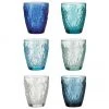 Villa D'Este Home Tivoli Wassergl&auml;ser-Set Pantelleria mit Korallenmotiv, 6-tlg., Ø 9 x H 10 cmNur noch wenige verfügbar