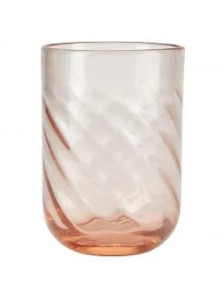 Bahne Wassergläser Twist in Rosa, 4 Stück, Ø 8 x H 11 cm, 300 ml