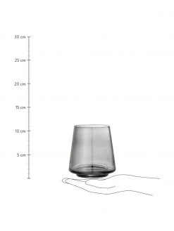 Bloomingville Wassergl&auml;ser Yvette in Grau, 4 St&uuml;ck, Ø 10 x H 10 cm, 330 ml -Küche Geschäft Wasserglaser Yvette in Grau 4 Stuck 2