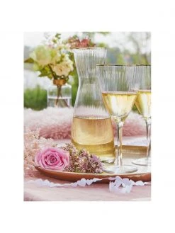 BUTLERS Wasserkaraffe Golden Twenties mit Goldrand, 1 L, H 26 cm, 1 L -Küche Geschäft Wasserkaraffe Golden Twenties mit Goldrand 1 L 2