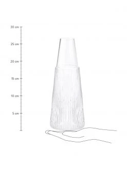 Stelton Wasserkaraffe Pilastro mit Glas, 1 L, 2er-Set, H 27 cm, 1 L -Küche Geschäft Wasserkaraffe Pilastro mit Glas 1 L 2er Set 2