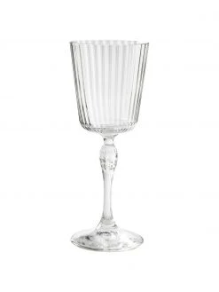 Weingläser America's Cocktail mit Rillenstruktur, 4 Stück, Ø 8 x H 20 cm, 240 ml