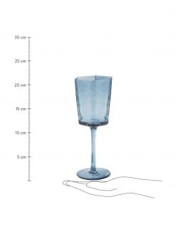 Jotex Weingläser Amory in Blau, 4 Stück, Ø 9 x H 22 cm, 350 ml -Küche Geschäft Weinglaser Amory in Blau 4 Stuck 2