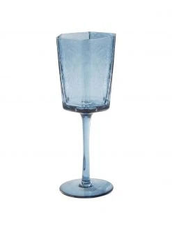 Jotex Weingläser Amory in Blau, 4 Stück, Ø 9 x H 22 cm, 350 ml