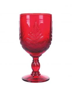 Villa D'Este Home Tivoli Weingläser Aspen in Rot mit Strukturmuster, 6 Stück, Ø 8 x H 17 cm, 240 ml