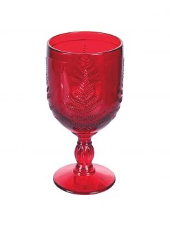 Villa D'Este Home Tivoli Weingläser Aspen in Rot mit Strukturmuster, 6 Stück, Ø 8 x H 17 cm, 240 ml -Küche Geschäft Weinglaser Aspen in Rot mit Strukturmuster 6 Stuck 4