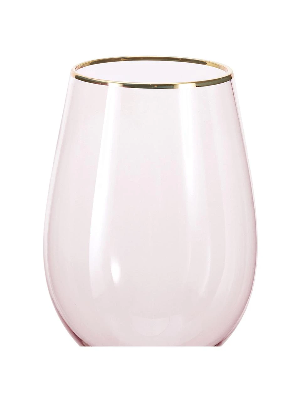 Ladelle Weingläser Chloe in Rosa mit Goldrand, 4 Stück, Ø 9 x H 26 cm 5 Ladelle Weingläser Chloe in Rosa mit Goldrand, 4 Stück, Ø 9 x H 26 cm – Bild 5