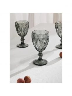 Westwing Collection Weingläser Colorado mit Strukturmuster, 4 Stück, Ø 9 x H 17 cm -Küche Geschäft Weinglaser Colorado mit Strukturmuster 4 Stuck 9