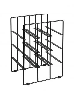 Blomus Weinregal Pilare in Schwarz für 9 Flaschen, B 28 x H 38 cm