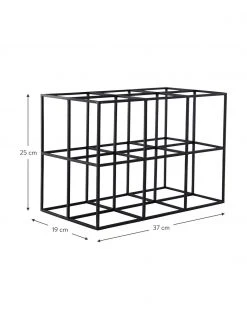 Jotex Weinregal Vinnie in Schwarz für 6 Flaschen, B 37 x H 25 cm -Küche Geschäft Weinregal Vinnie in Schwarz fur 6 Flaschen 2