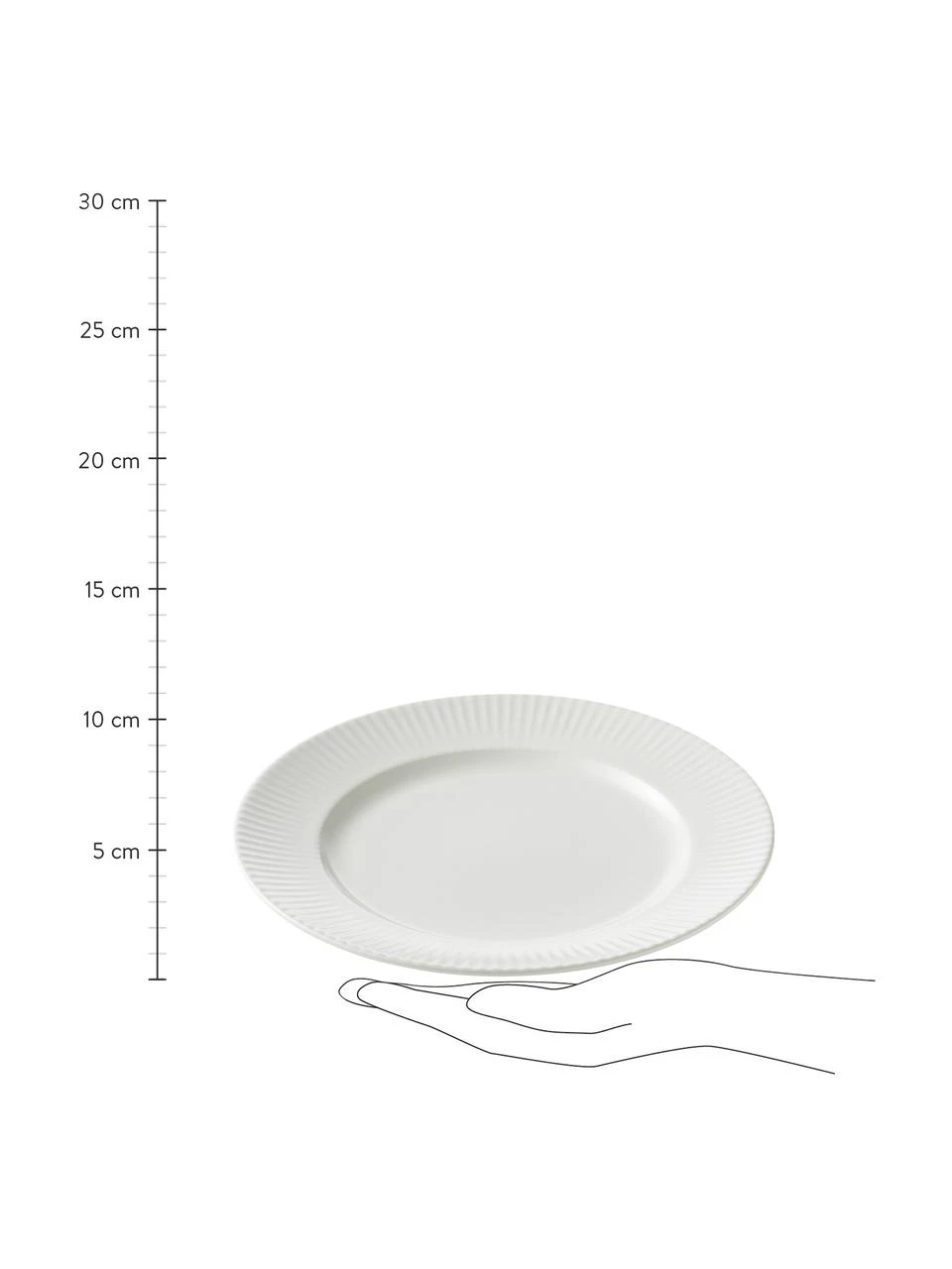 Weiße Frühstücksteller Groove mit Rillenstruktur, 4 Stück, Ø 21 x H 1 cmNur noch wenige verfügbar 3 Weiße Frühstücksteller Groove mit Rillenstruktur, 4 Stück, Ø 21 x H 1 cmNur noch wenige verfügbar – Bild 3