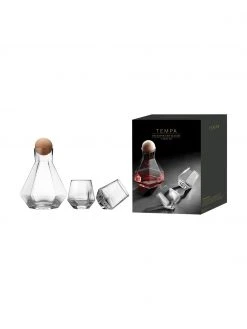 Ladelle Whisky-Set Jaxon mit rundem Holzdeckel, 3-tlg., Set mit verschiedenen Größen -Küche Geschäft Whisky Set Jaxon mit rundem Holzdeckel 3 tlg 2