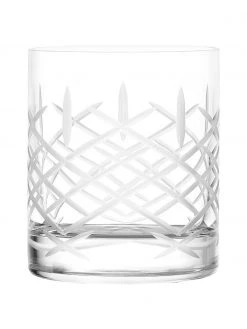 Whiskygläser Club mit Strukturmuster, 6 Stück, Ø 10 x H 10 cm, 320 ml