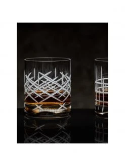 Whiskygläser Club mit Strukturmuster, 6 Stück, Ø 10 x H 10 cm, 320 ml -Küche Geschäft Whiskyglaser Club mit Strukturmuster 6 Stuck 3