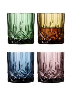 Lyngby Whiskygläser Sorrento, 4er-Set, Ø 8 x H 10 cm, 350 ml