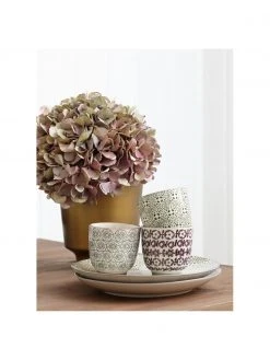 Bloomingville XS Becher Karine mit kleinem Muster, 4er-Set, Ø 7 x H 7 cm, 180 ml -Küche Geschäft XS Becher Karine mit kleinem Muster 4er Set 3