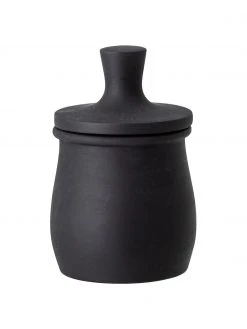 Bloomingville Zuckerdose Eike aus Mangoholz in matt Schwarz, Ø 11 x H 17 cmNur noch 1 Artikel verfügbar