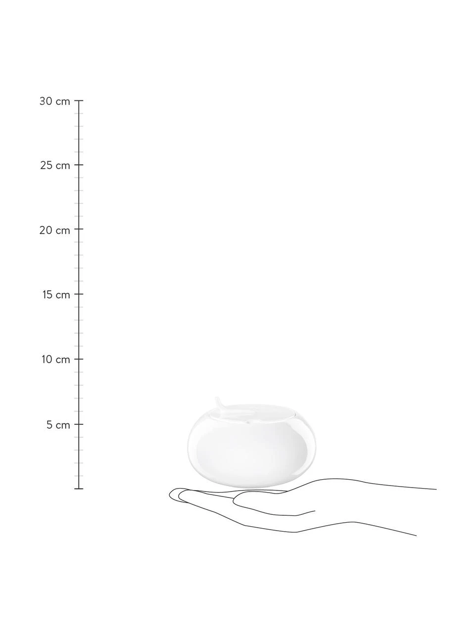 Zuckerdose à table aus Fine Bone China, Fine Bone China (Porzellan) Fine Bone China ist ein Weichporzellan, das sich besonders durch seinen strahlenden, durchscheinenden Glanz auszeichnet., Weiß, Ø 10 x H 5 cm Asa Zuckerdose à table aus Fine Bone China, Ø 10 x H 5 cm -Küche Geschäft Zuckerdose a table aus Fine Bone China 1